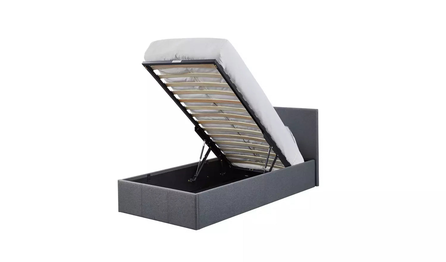 Heathdon Single End Lift Ottoman Bed - Grey