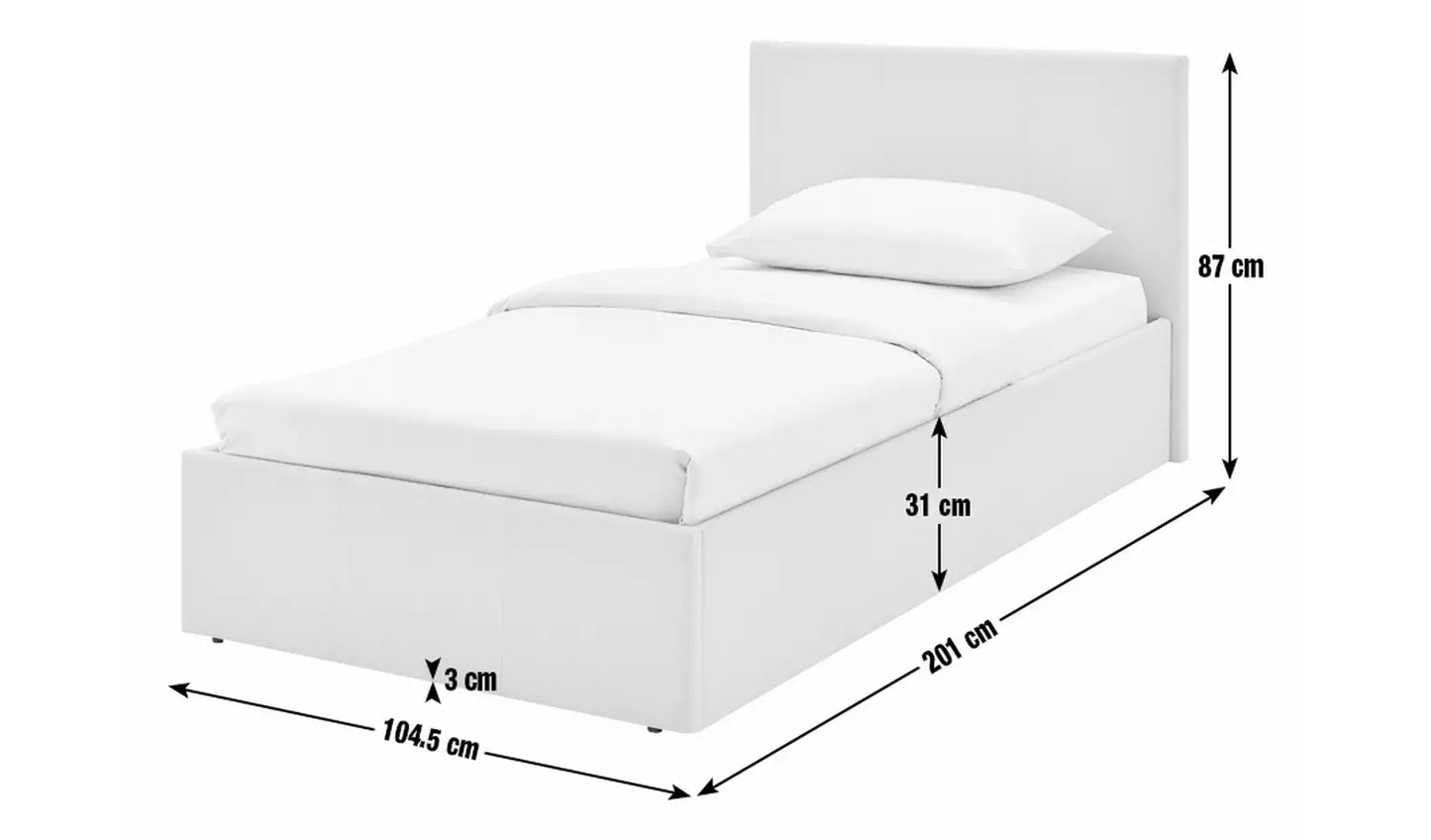 Heathdon Single End Lift Ottoman Bed - Grey