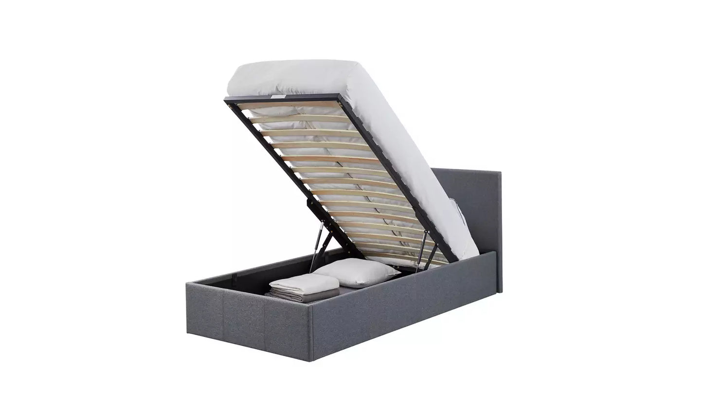 Heathdon Single End Lift Ottoman Bed - Grey