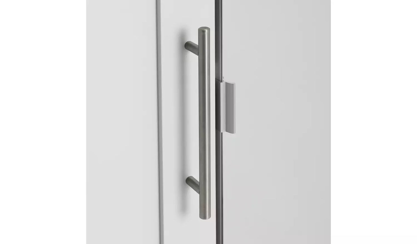Habitat Munich Panelled 4 Door Mirror Wardrobe - White