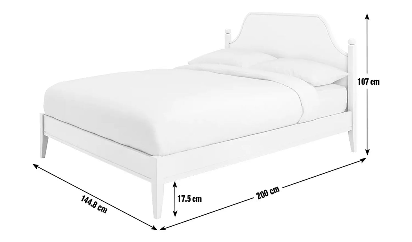 Assembled Habitat Bardot Double Wooden Bed frame - White