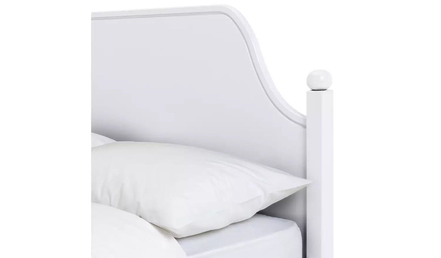 Assembled Habitat Bardot Double Wooden Bed frame - White