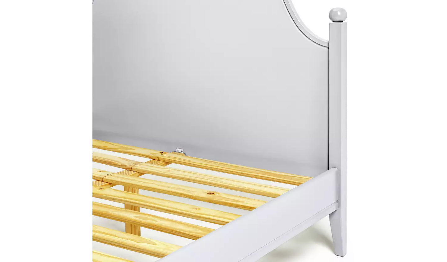 Assembled Habitat Bardot Double Wooden Bed frame - White