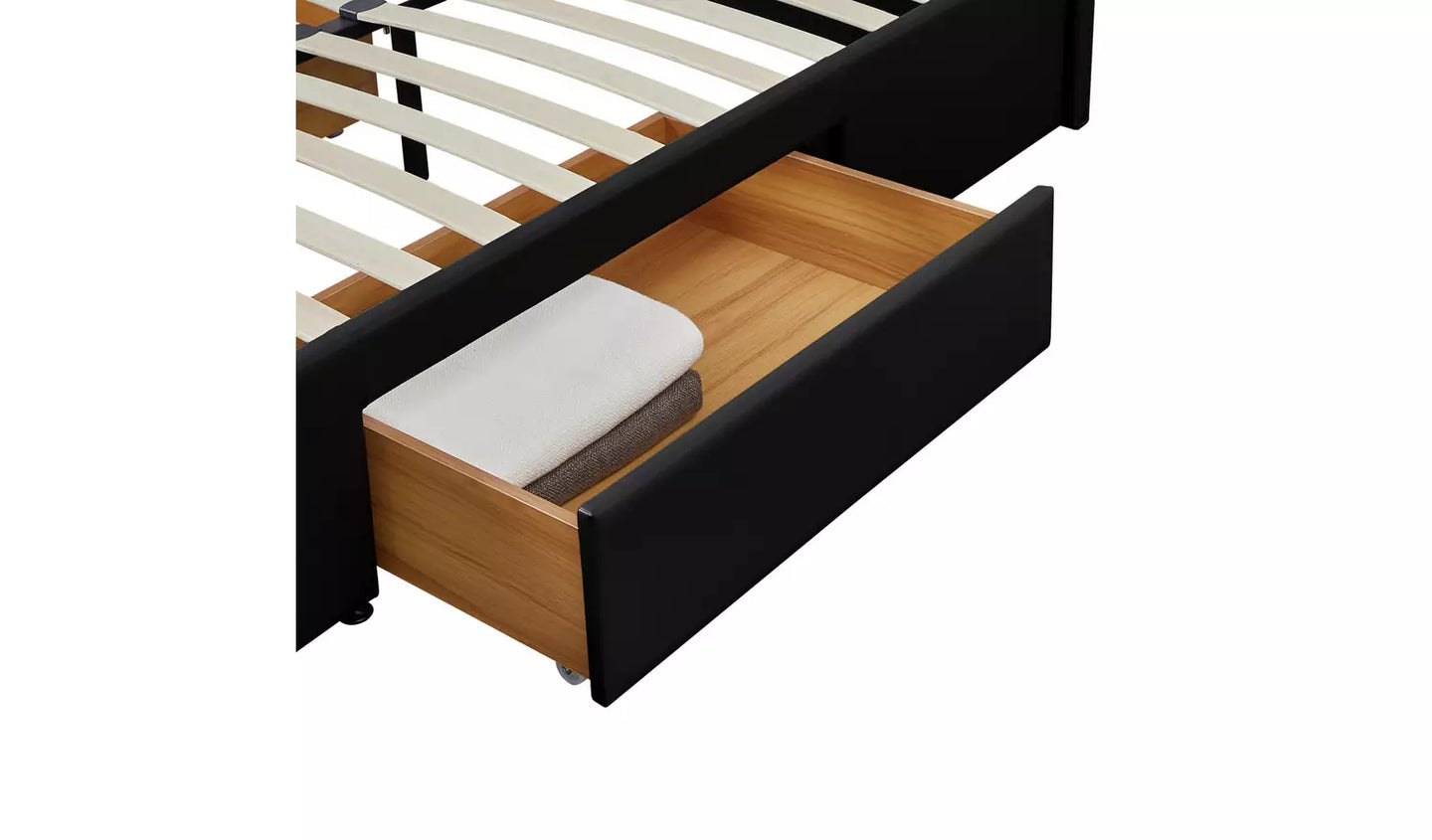 Lavendon 4 Drawer Double Bed Frame - Black