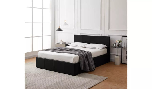 Lavendon Double Side Open Ottoman Bed Frame - Black