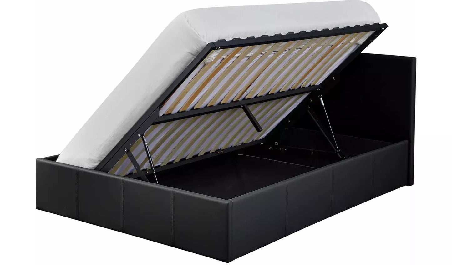 Lavendon Double Side Open Ottoman Bed Frame - Black