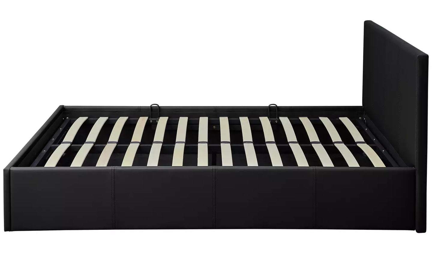 Double Side Open Ottoman Bed Frame - Black