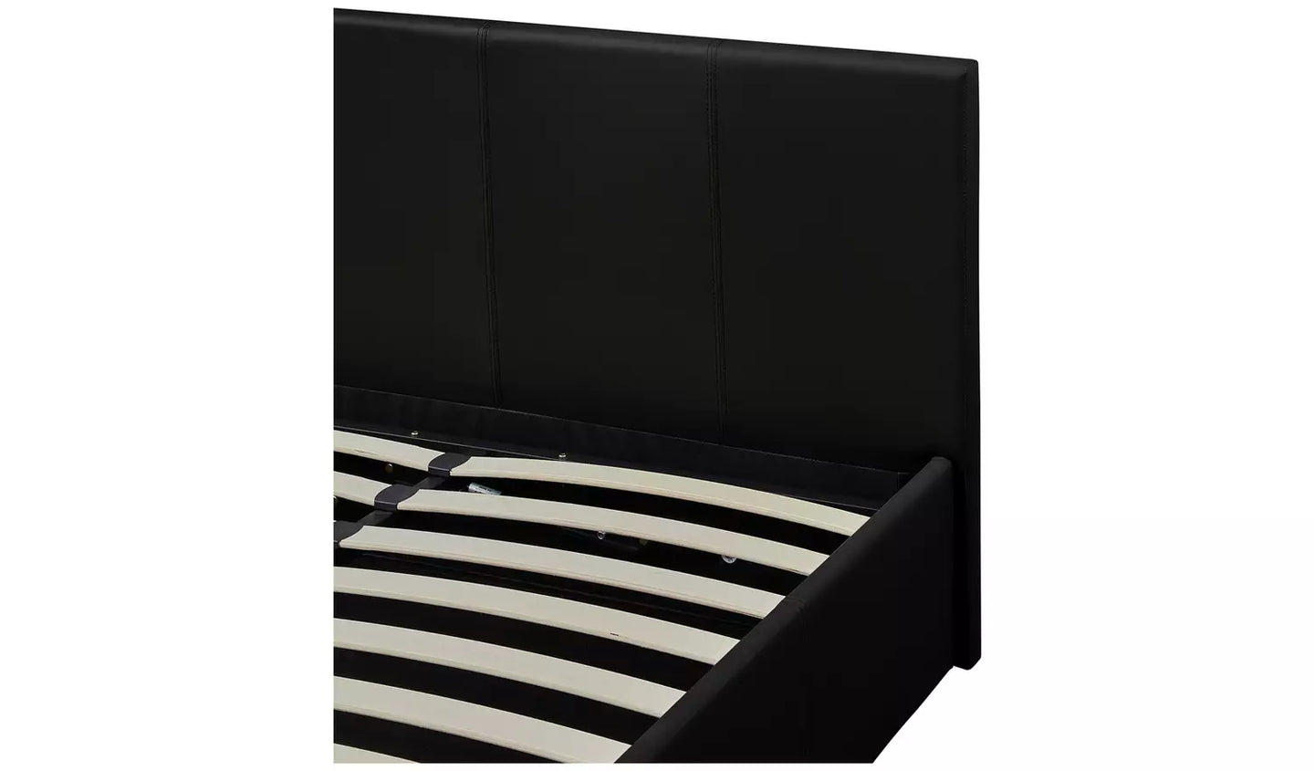 Double Side Open Ottoman Bed Frame - Black