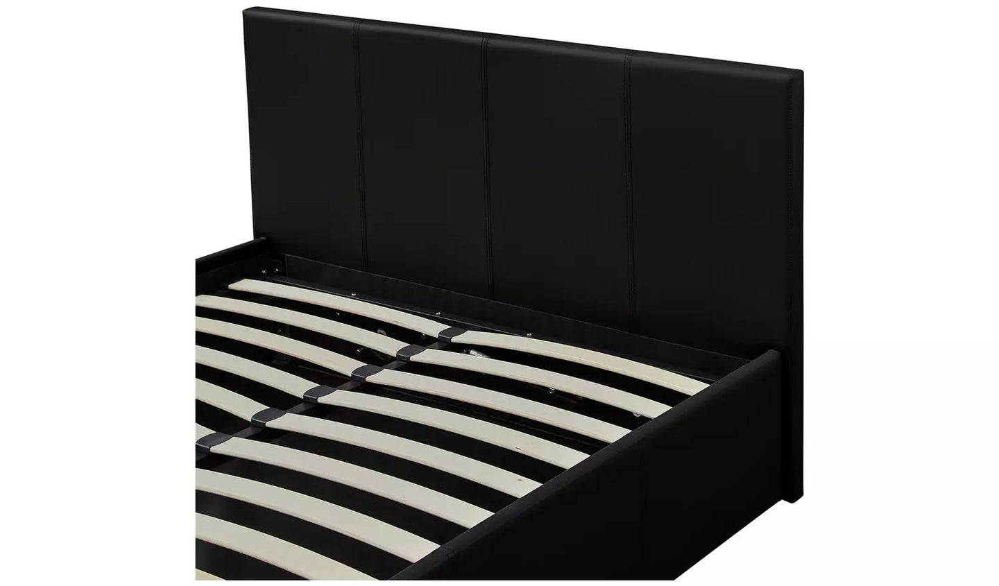 Double Side Open Ottoman Bed Frame - Black