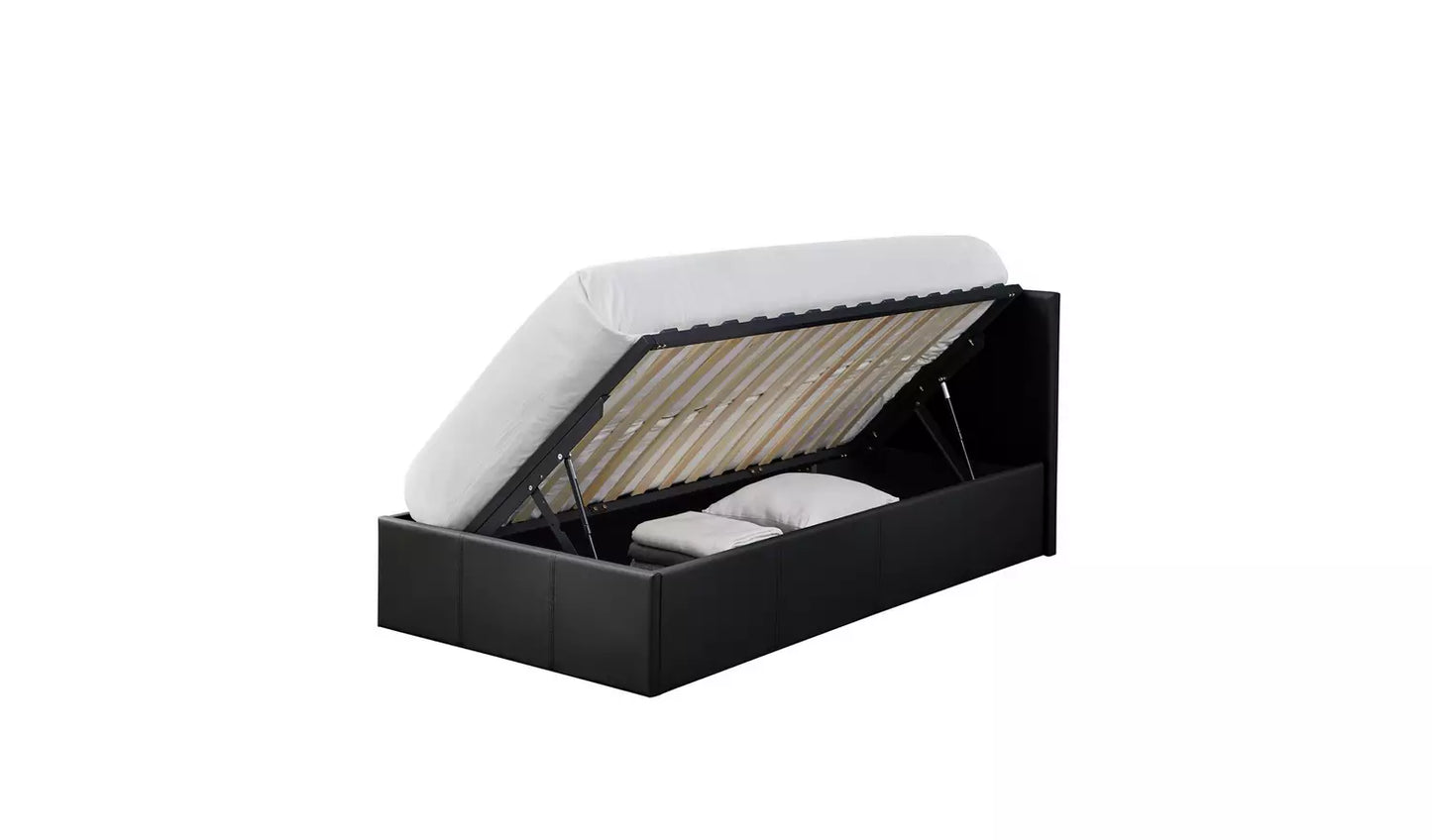 Lavendon Single Side Open Ottoman Bed Frame-Black