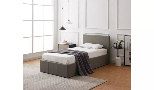 Lavendon Single Side Open Ottoman Bed Frame- Grey