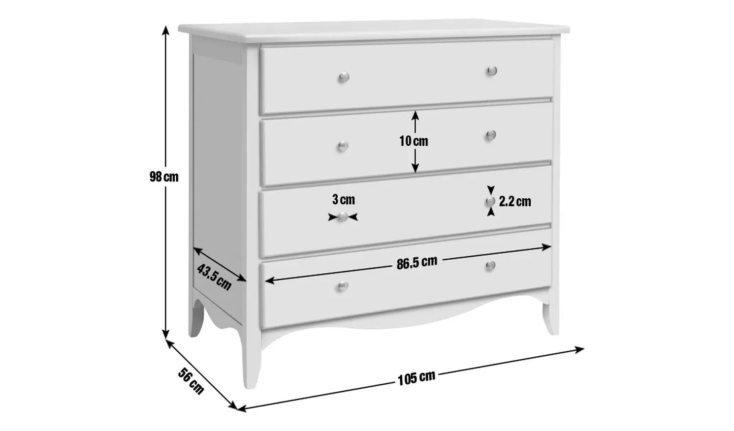 Assembled Habitat Margot 4 Drawer Chest - Pine