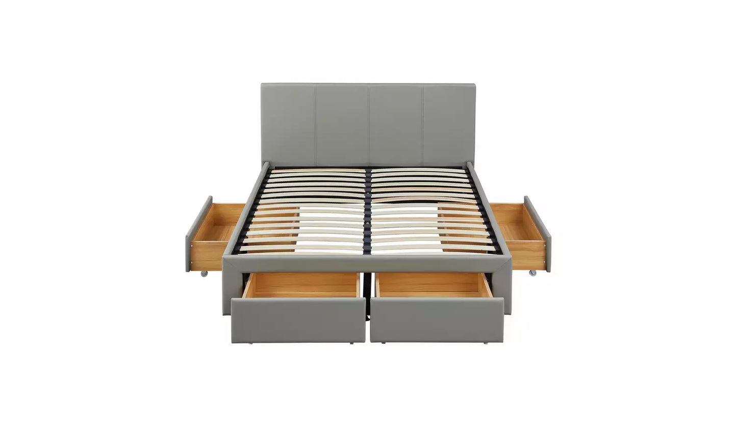 Lavendon 4 Drawer Kingsize Bed Frame - Grey