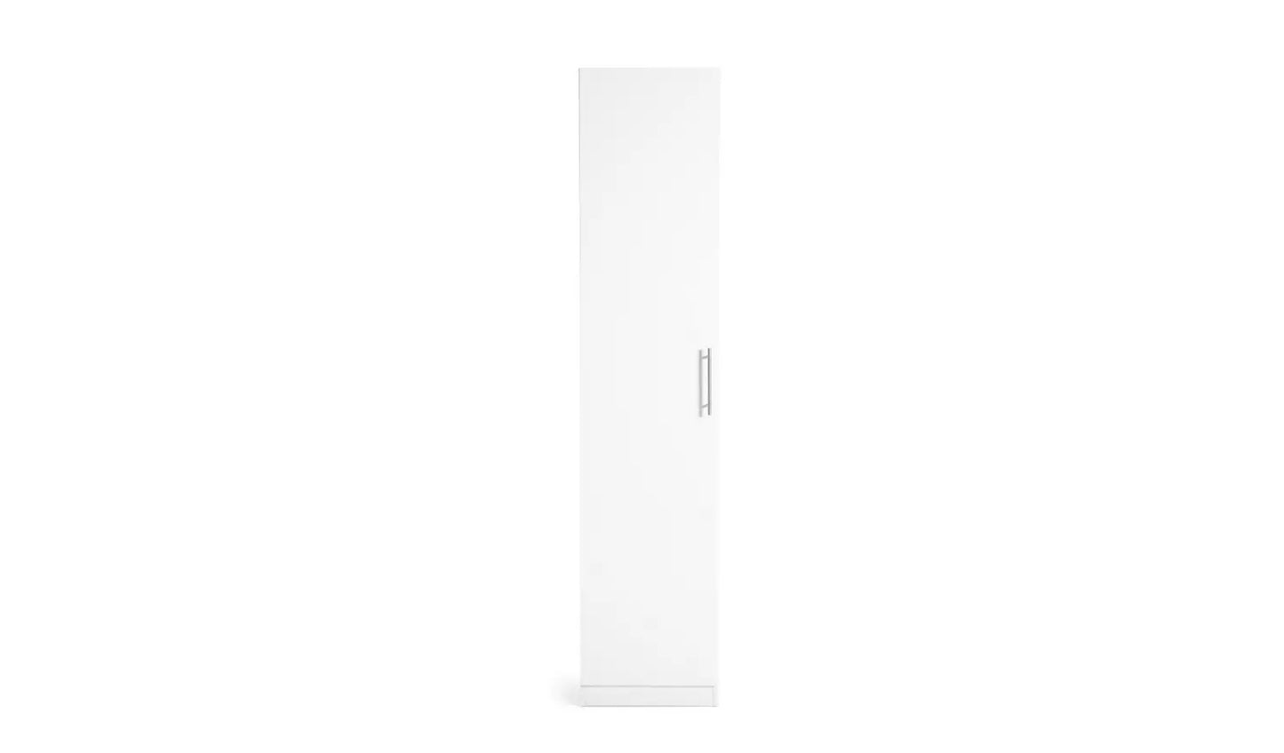 Habitat Munich 1 Door Wardrobe - White Gloss