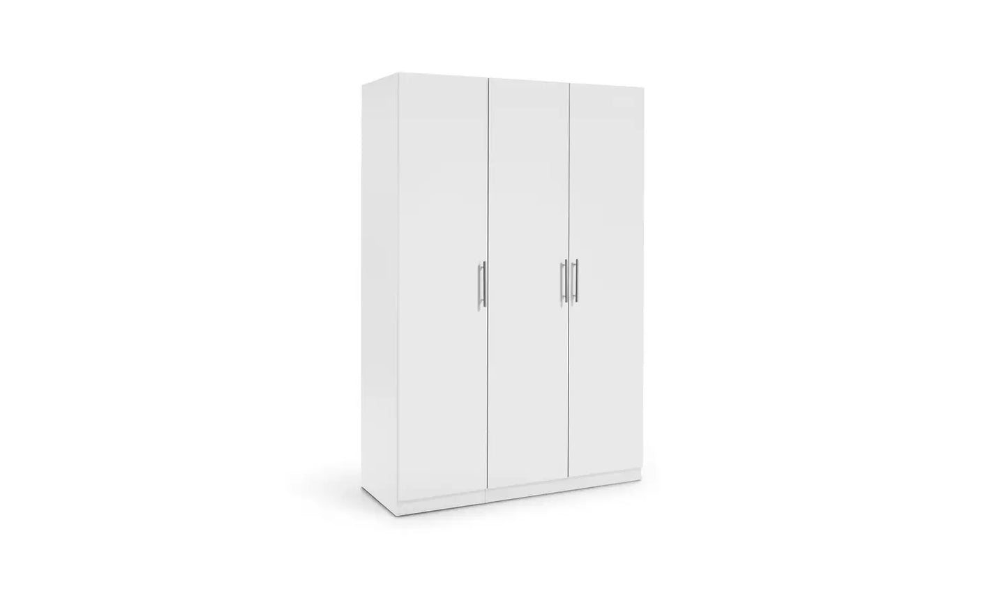 Habitat Munich 3 Door Wardrobe - White Gloss