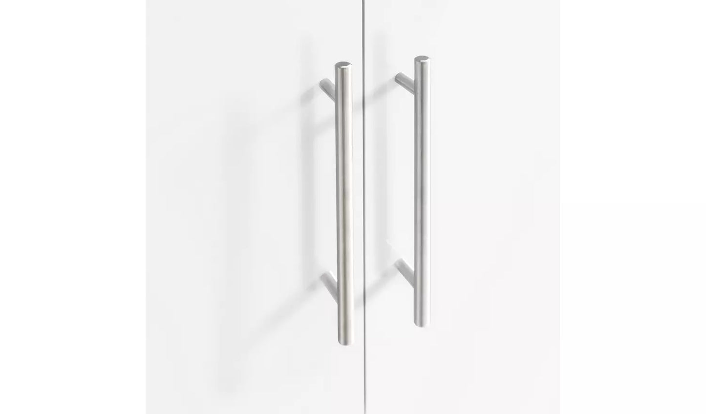 Habitat Munich 3 Door Mirror Wardrobe - White Gloss