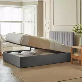 Pandora Kingsize Ottoman Bed Frame - Grey