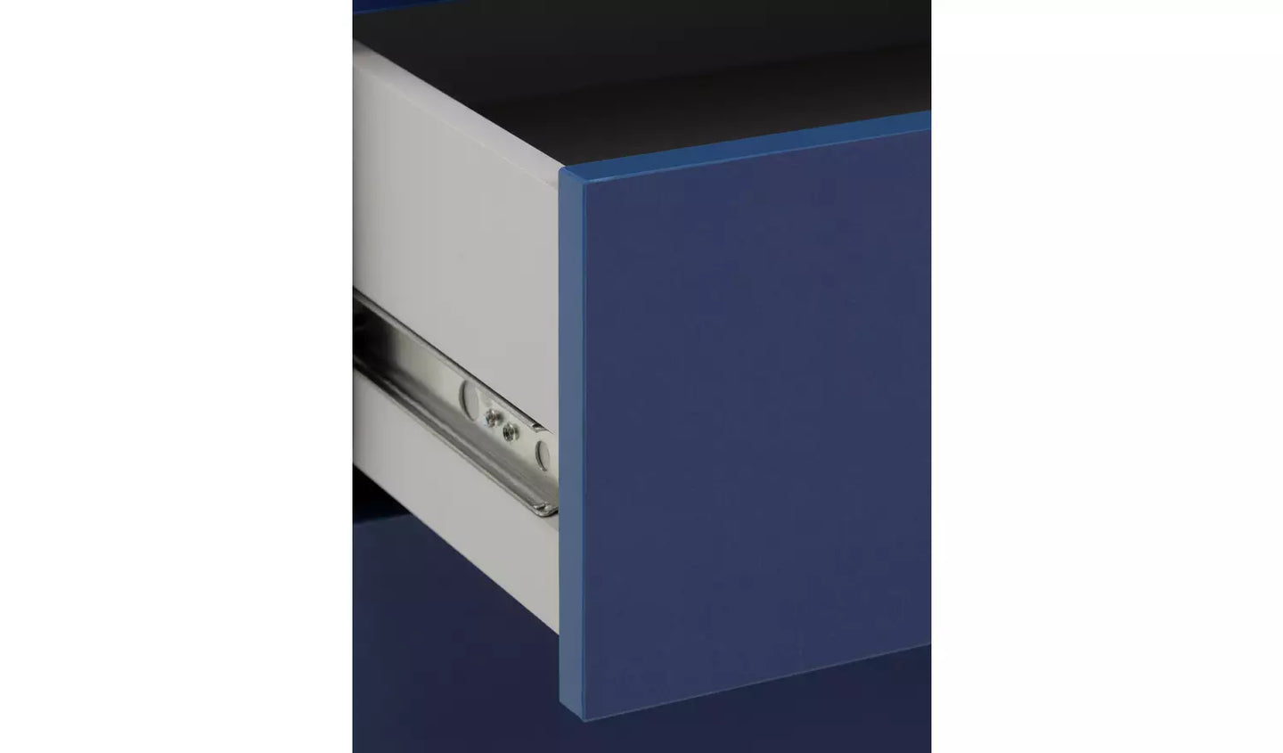 Assembled Malibu Kids 2 Door 2 Drawer Wardrobe White & Blue