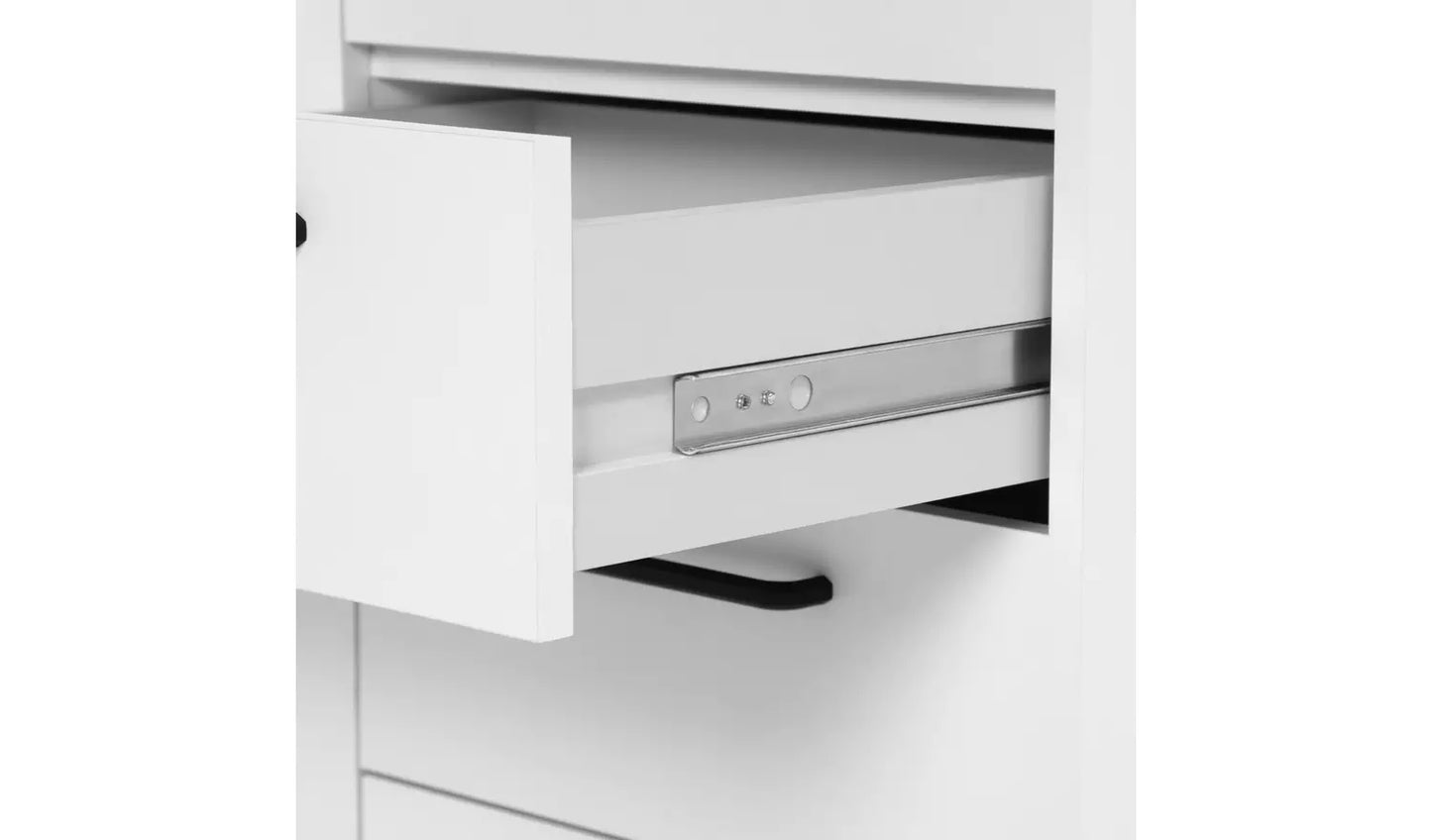 Assembled Habitat Oldham 2 Door 3 Drawer Wardrobe - White