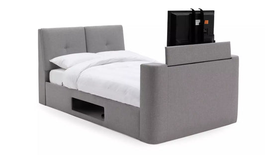 Jakob Double TV Ottoman Bed Frame - Grey