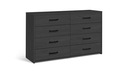 Assembled Oslo 8 Drawer Chest - Black Oak Effect