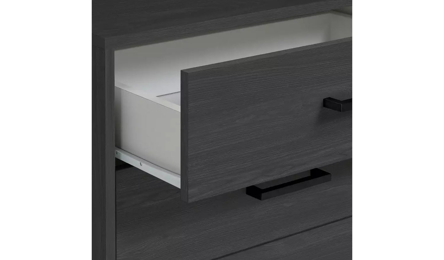 Assembled Oslo 8 Drawer Chest - Black Oak Effect
