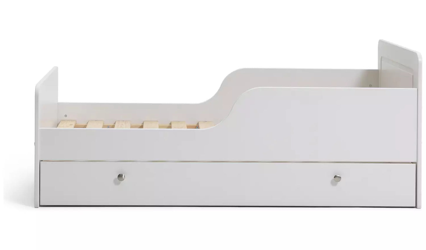 Habitat Brooklyn Toddler Bed With Drawer - White