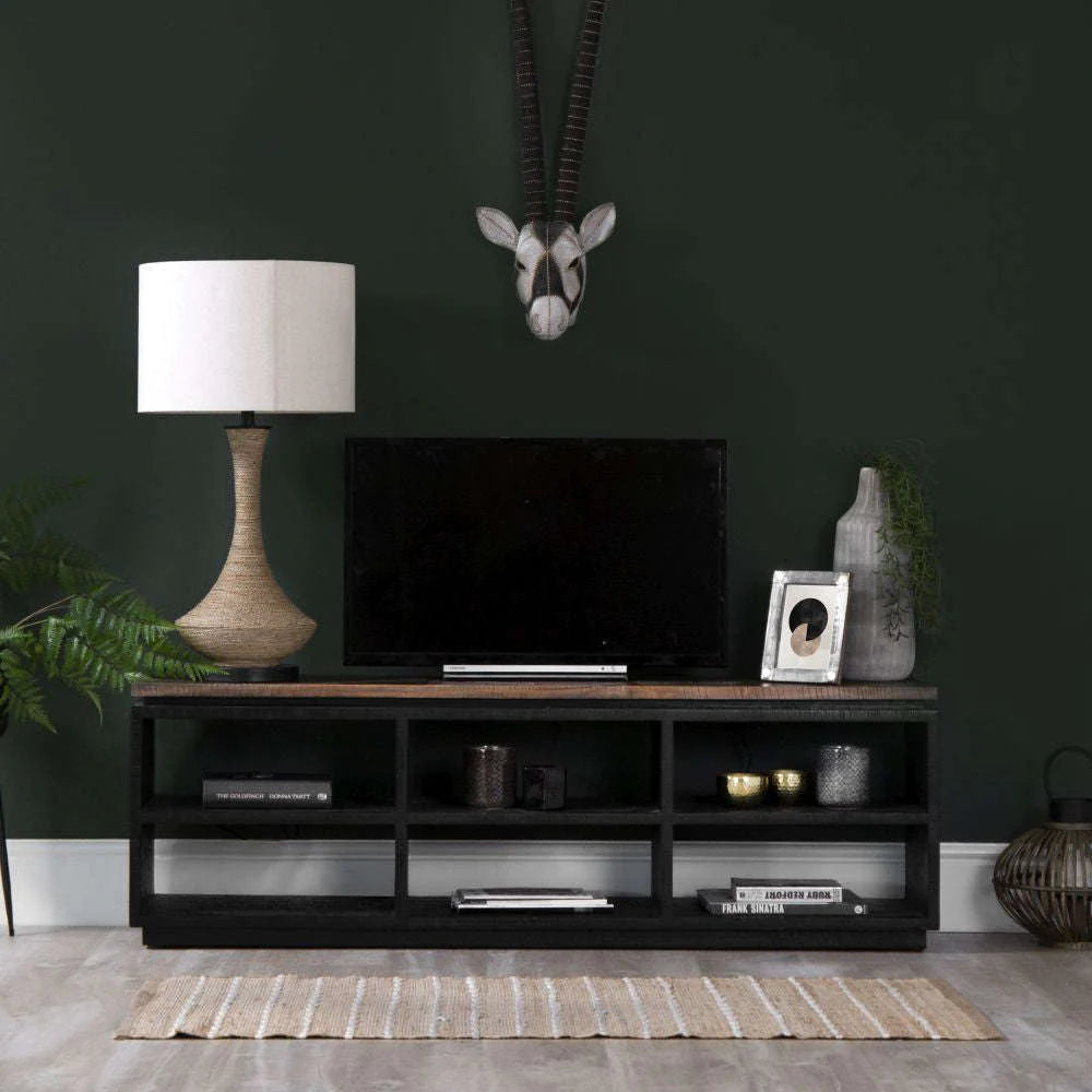 Assembled TV Unit - Teak Grey