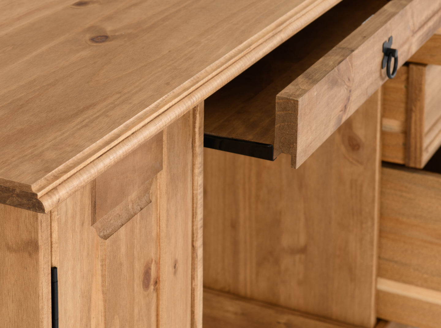 Computer Desk - Distressed Waxed Pine