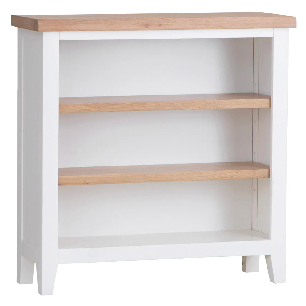 Assembled Small Wide Bookcase - White