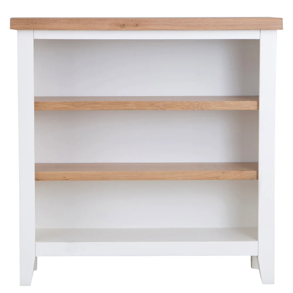 Assembled Small Wide Bookcase - White