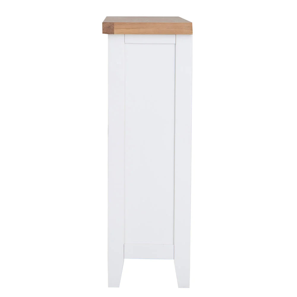 Assembled Small Wide Bookcase - White