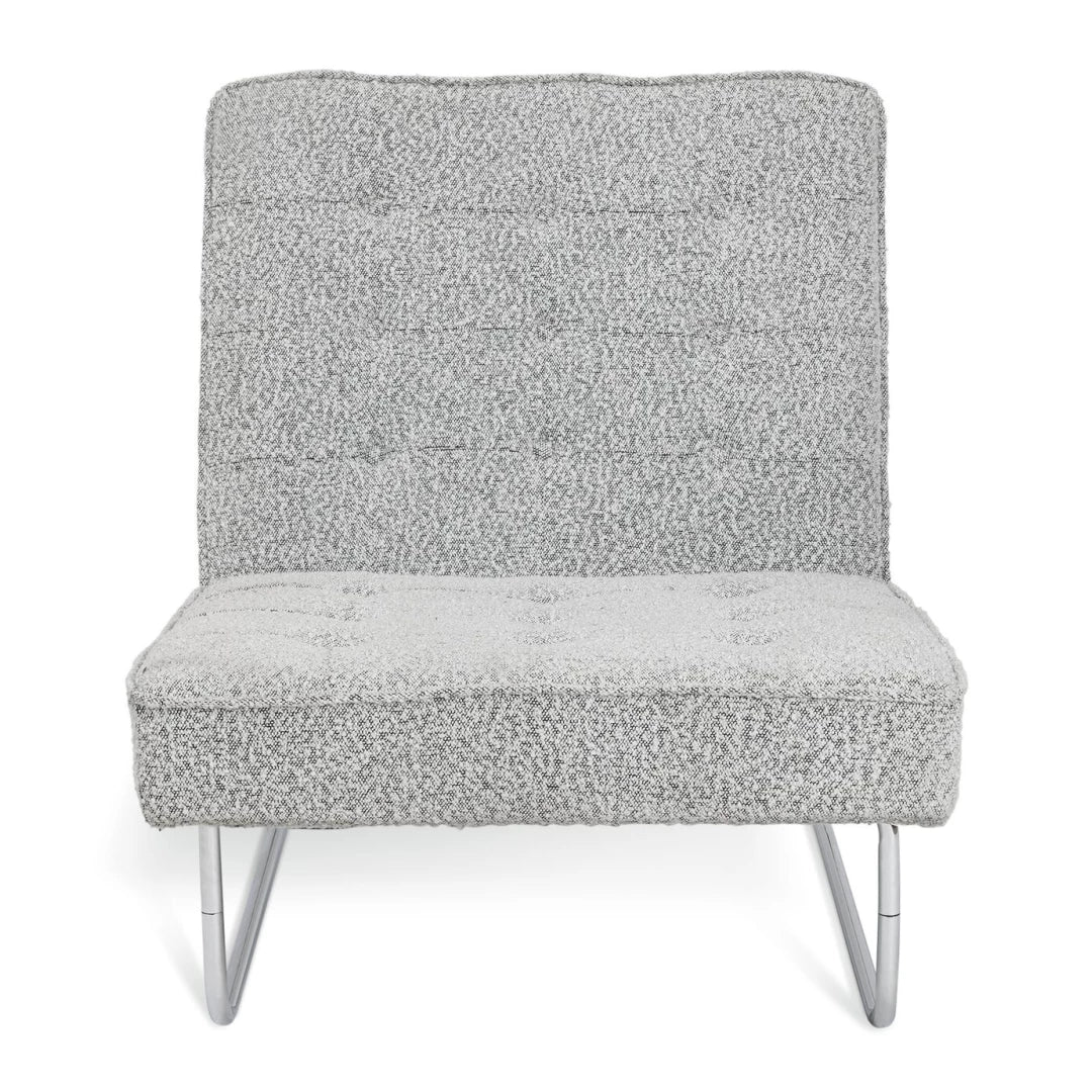 Assembled Duomo Boucle Tubular Chair - Grey
