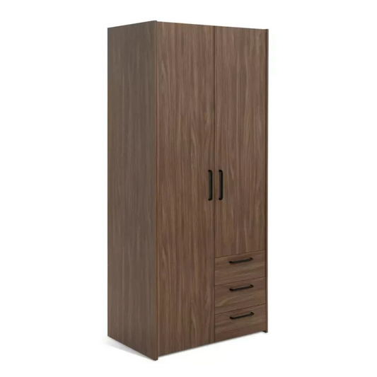 Oldham 2 Door 3 Drawer Wardrobe - Walnut