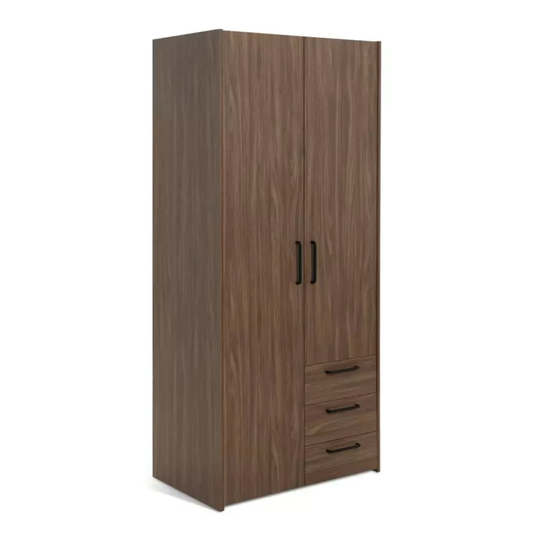 Oldham 2 Door 3 Drawer Wardrobe - Walnut