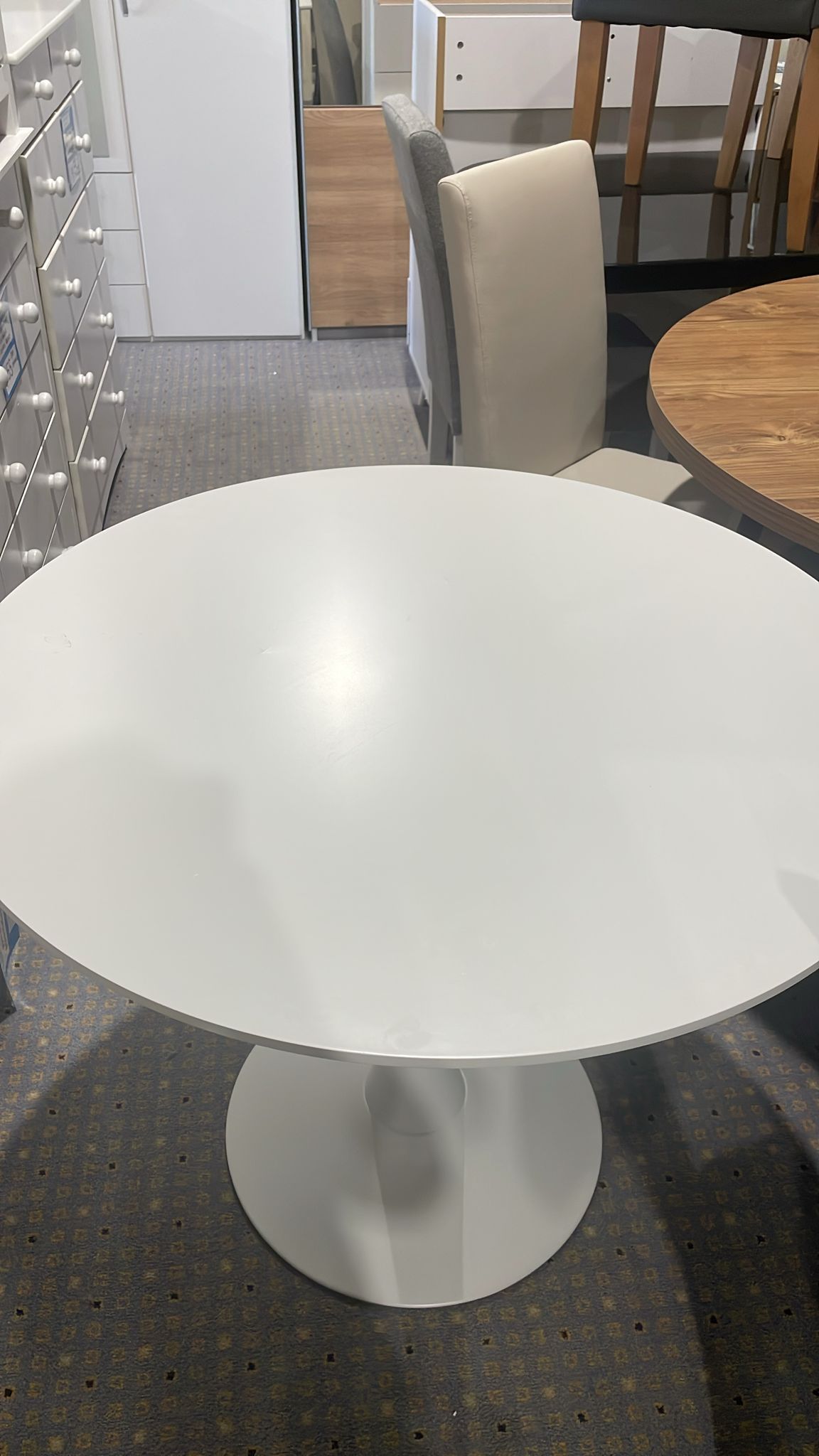 Assembled Habitat Tulip 4 Seater Round Dining Table - White