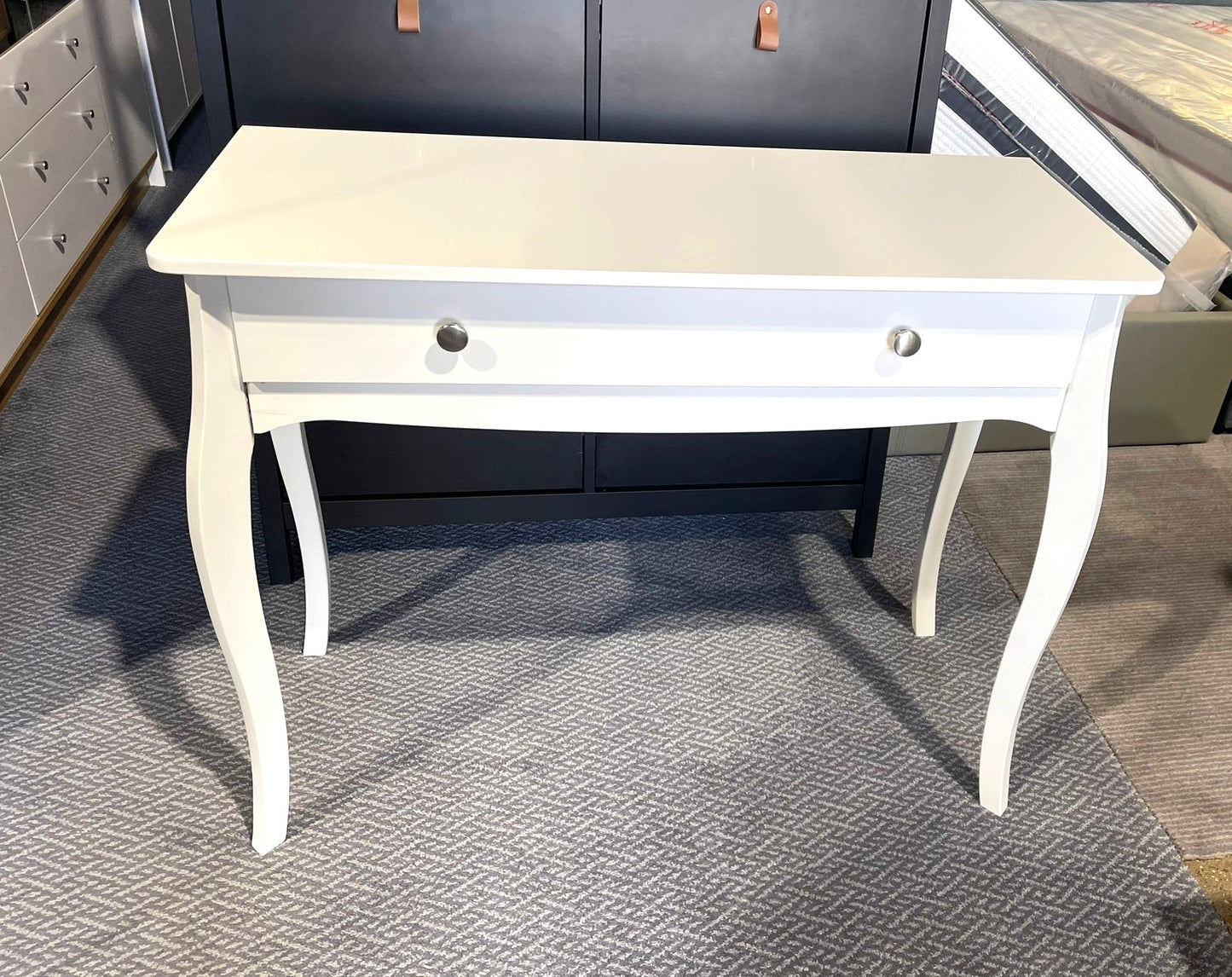 Assembled Amelie 1 Drawer Dressing Table - White (damage)