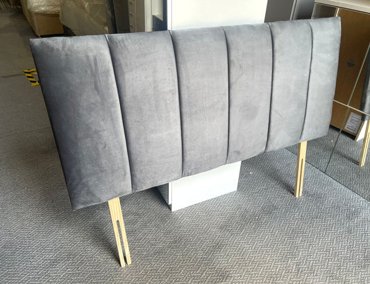Double Laila Headboard Steal Plush Fabric