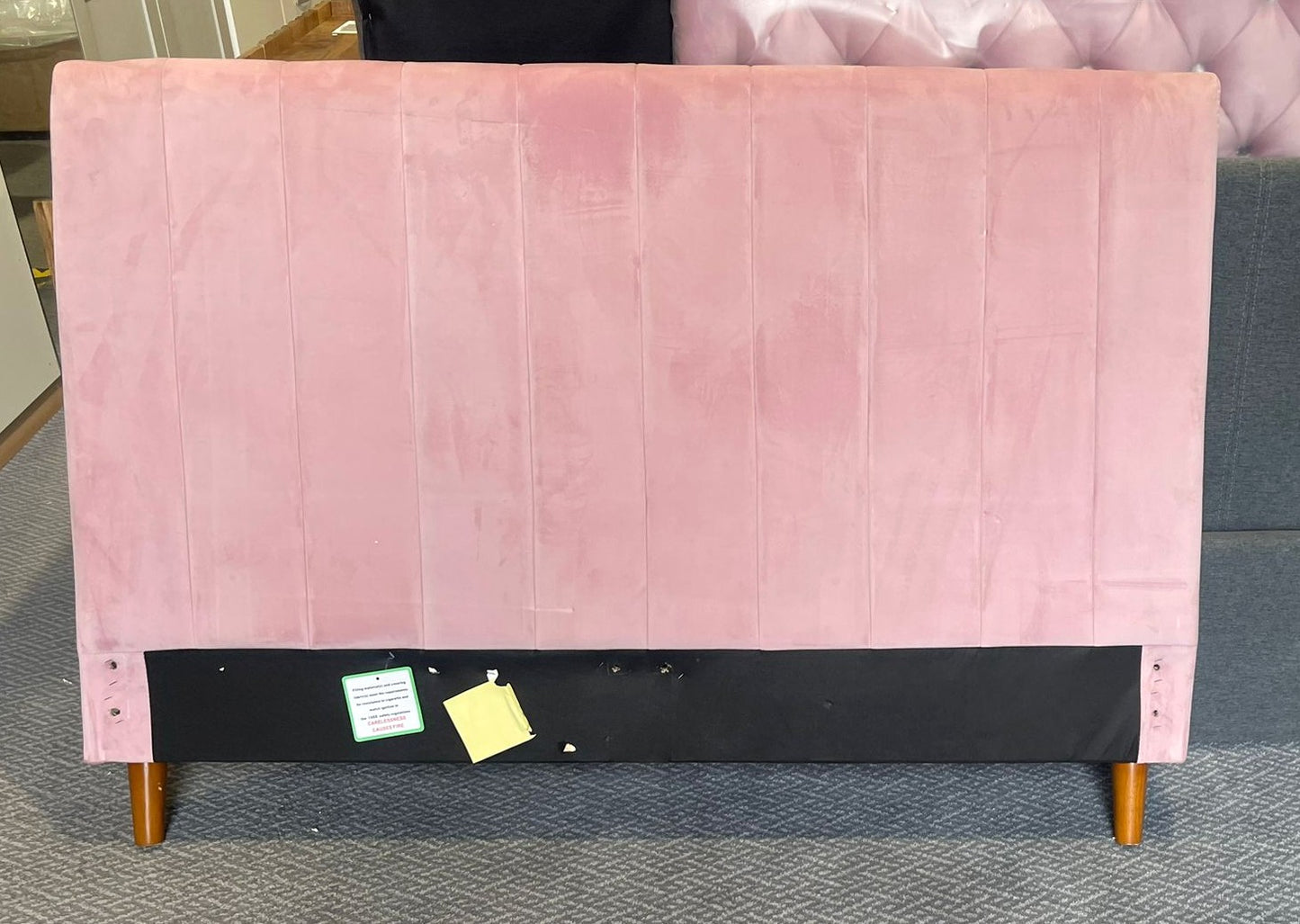 Pandora Double Velvet Bed Frame - Pink