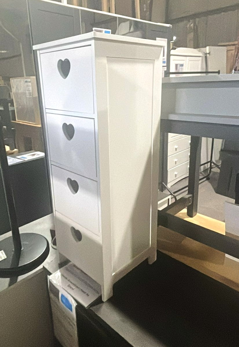 Assembled  Edie 4 Drawer Storage Unit – White