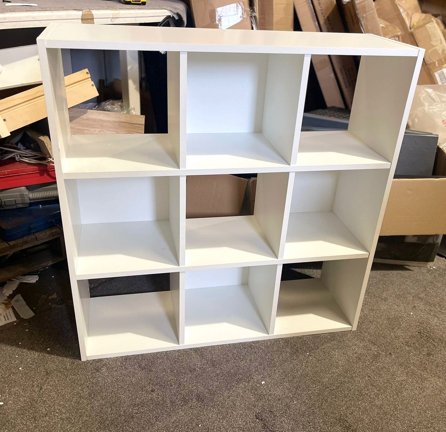 Assembled Squares 9 Cube Storage Unit - White