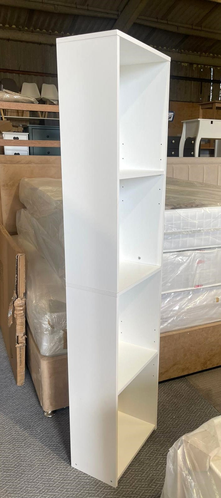 Assembled Malibu Narrow Bookcase - Grey