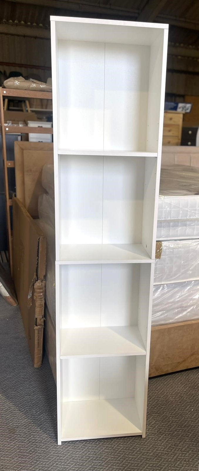 Assembled Malibu Narrow Bookcase - Grey