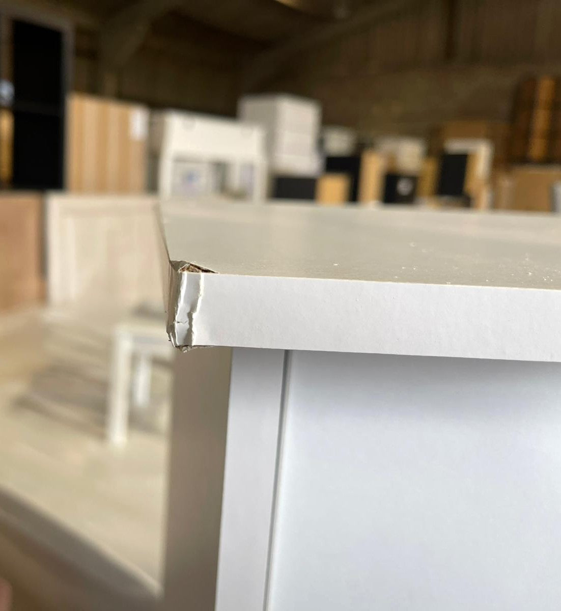 Assembled Malibu 3 Drawer Office Desk - White