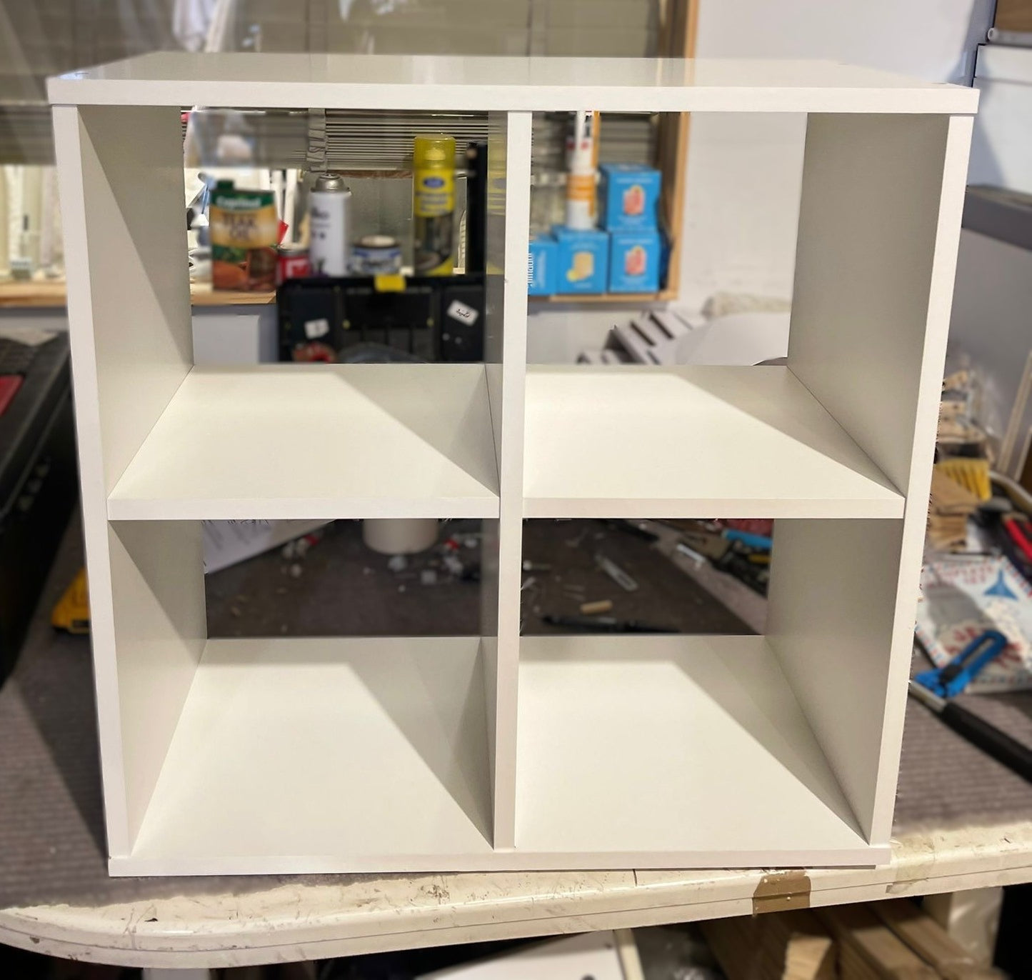 Assembled Squares 4 Cube Storage Unit - White