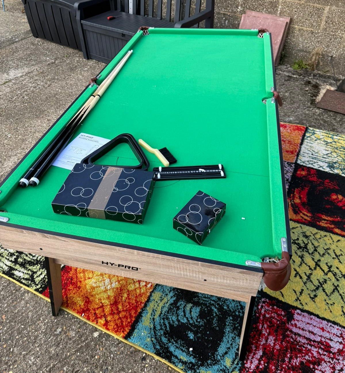 Hy-Pro 6ft Folding Snooker and Pool Table - Oak
