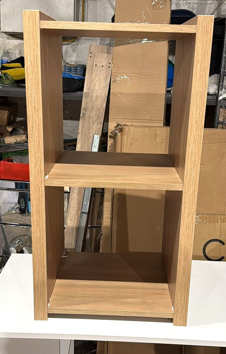 Assembled Squares 2 Cube Storage Unit - Oak Effect