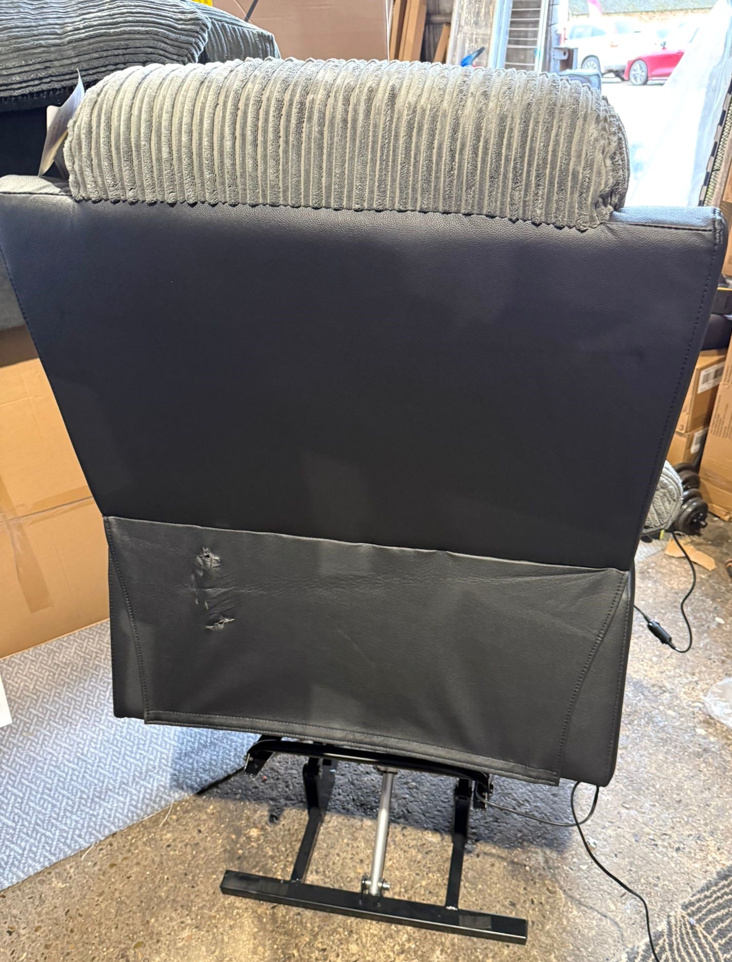 Bradley Rise & Recline Chair - Charcoal & Black