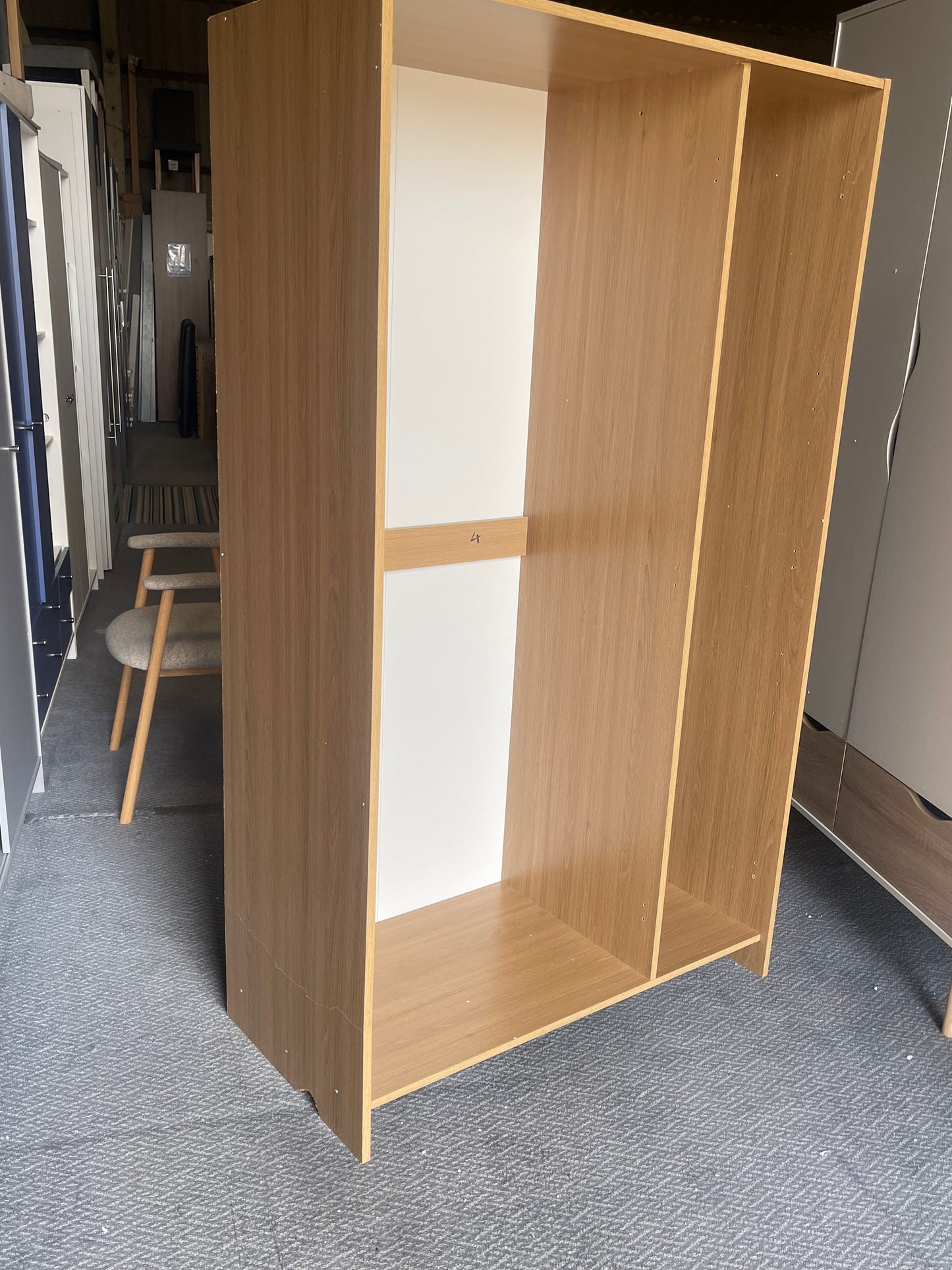 Assembled Seville 3 Door Wardrobe - Oak Effect (Left Side Minor Damaged)
