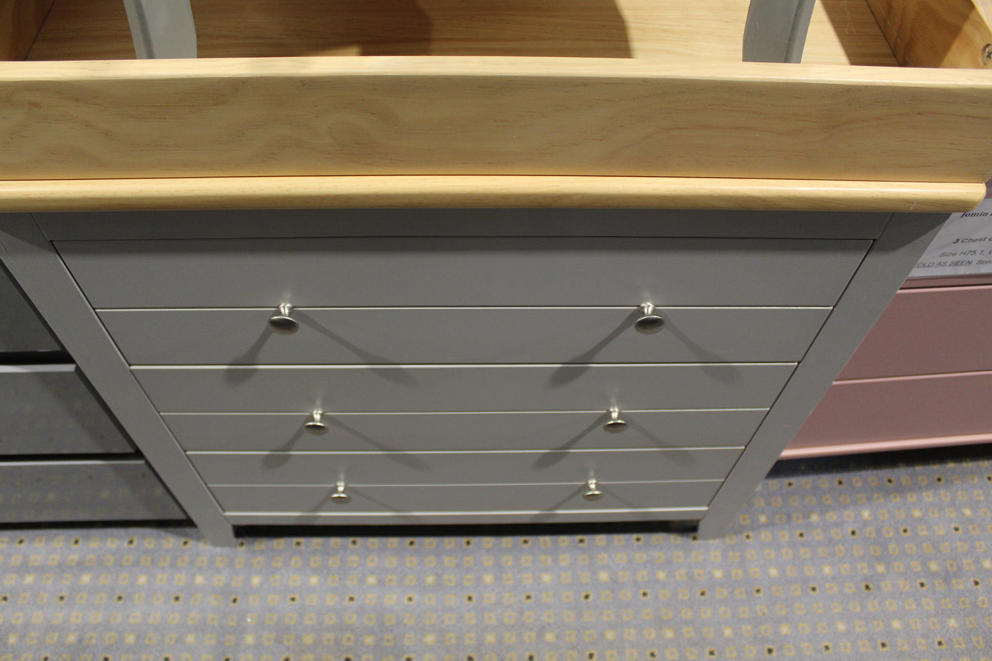 Assembled Canterbury Nursery Chest Drawer - Grey